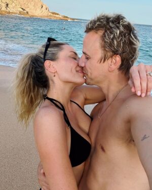 Matt Cutshall Instagram - One whole year being married to her 😍 And our anniversary was FLAWLESS! We spent the week at @montageloscabos and it was beyond our expectations. The service and friendliness was the best we have ever experienced. The property sits on a cove with white sands and clear blue water. You can safely swim, paddle board and snorkel right there at the property! Everyday they would walk around the pool and offer different cold treats and popsicle’s. Arielle ate 47 popsicle’s. We were also there during NBA playoffs so thank the Lord they were playing the games at the pool and bar. Every night after the games we would lounge on the beach and stare at the moon and ponder our existence. Safe to say, this was the best vacation I’ve ever experienced! Thanks for being perfect @montageloscabos and until next time 🥂 💕