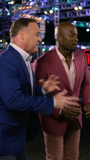 Matt Iseman Instagram - heads up, @akbar_gbaja, @mattiseman, and @zurihall are ready to PLAY! 😆 #AmericanNinjaWarrior is all-new TONIGHT 8/7c on @nbc and streaming on @peacock.