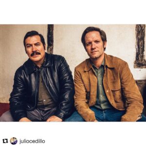 Matt Letscher Instagram - Me and Julio down by the schoolyard, because we took those pinche pendejos and taught them a thing or two! (Actually, we were just sweating through our shirts and trying not to pull a hammy.) For real, don’t miss @juliocedillo on #NarcosMexico. He packs a punch.

#narcos
#netflix
#november16th