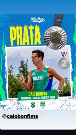 Maurren Maggi Instagram - Começamos muito bem !!!
Com medalha de prata no atletismo!!! 
@caiobonfims é prata!!! 
🥈🇧🇷