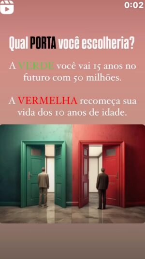Maurren Maggi Instagram - Qual porta vc escolheria? 
💚 ou ❤️ ?
