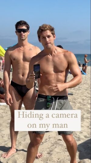 Max Emerson Instagram - These people just can’t seem to help themselves 🫣 
.
.
.
.
#gay #couple #fyp #gaybeach