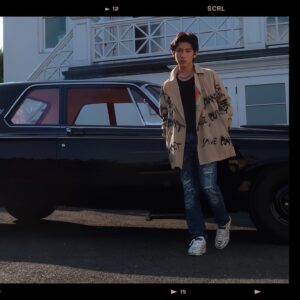 Maximilian Lee Piazza Instagram - What's Old is New Again. Reduce, Reuse, Recycle. ♻️ 🌏 
 
Hand painted 🧥 by Italian sustainable fashion designer and artist  @chiara.catalano.cc 
 
'63 Super Stock Dodge  💪
 
 
 
 
 
 
#saveourplanet #sustainablefashion #ootd #ootdfashion #vintagestyle #retro #btsarmy #kpop #uzzlangstyle #uzzlang