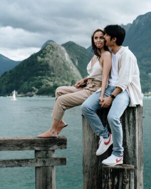 Meganne Young Instagram - Just found a folder full of prenup pictures with Boneezy. We specifically requested that the lovely photographers just follow us around and shoot what they felt would look fun. For Bonez and I, we wanted photos that captured how we enjoyed a day when we travel. I posted a bunch of these photos years back but I think that this set is my favorite— it’s a more accurate depiction of our random moments as we rumble our way through life ❤️ ps, the “check my tinga” photo is my life multiple times a week 🤣