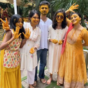 Meghana Gaonkar Instagram - All hearts 💛🧿✨ #TarunSonalWedding