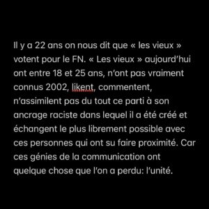 Mehdi Kerkouche Instagram - 10/6/24 - @telerama me demande mon avis sur les événements que nous traversons. Voici mon texte.