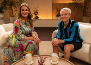 Melinda Gates Instagram - Not only is Megan Rapinoe an amazing athlete, but she’s a courageous activist and a compassionate advocate. As part of my Moments That Make Us series, I chatted with her about her retirement from soccer, her activism on and off the field, and what she considers to be her “North Star.” I hope you’re as inspired by our conversation as I was. Check it out at the link in my bio.