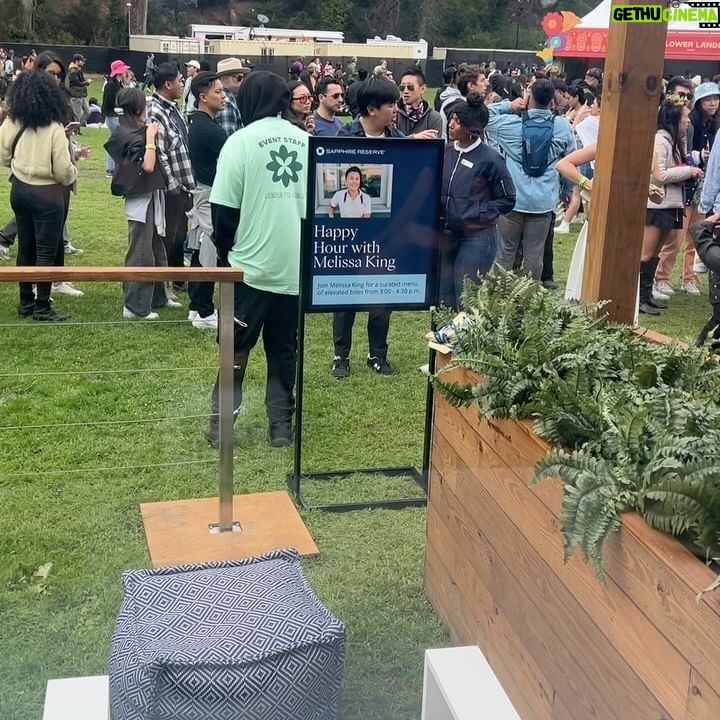 Melissa King - 3.8K Likes - I lost count of how many @outsidelands I’ve been to. I think my first was 2009 where I saved up my money only to end up with a fake GA ticket (back when it was a piece of paper and not a fancy wristband folks 👵🏽). The door people felt bad for me and let me in anyways. Fast forward, I’ve performed a few years in a row on stage with bands, cooked in the VIP tents for artists, and now am back passing out bites in the Chase Sapphire lounge. This festival has so many memories tied to it over the years from the food to freezing in the foggy magical forest, and will always hold a special place in my SF heart. Also, I can’t with this golden retriever! 😍
Outsidelands ‘24: A big thank you to @chasesapphire and the team for bringing me to OSL and everyone that came by to say hi and eat some ginger scallion lobster rolls! 😘