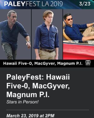 Meredith Eaton Instagram - ‪@MacGyverCBS @MagnumPICBS  @HawaiiFive0CBS arrive at #PaleyFest LA March 23.  Get your tickets: paley.me/actiontrio‬
‪Come see us !  @PLenkov @lucastill @Trizzio @MerEaton #AlexOLoughlin‬
‪@jay_hernandez‬
‪@MeaghanRath‬
‪@ZachKnighton‬
‪@StephenHillActs‬
‪@tokyobound‬
‪ ‬