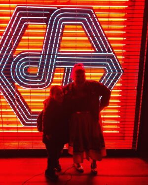 Meredith Eaton Instagram - All you can really see is our silhouettes in this photo but boy did we have fun. Had the best night out (long overdue) with one of my most cherished friends @retrodollsarahdesigns As the season winds down, one of the things I will miss most is time spent with her. She isn’t just a dedicated and talented costume designer, she is a dedicated and delightful person. The kind of person anyone would be so lucky to call a friend. Love you  Sarah. xoxo