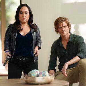 Meredith Eaton Instagram - When Matty reveals a secret to the Phoenix Foundation, their mission becomes more personal than ever before. Don't miss Friday's new heart-pounding #MacGyver at 8/7c!