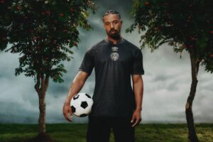 Michael B. Jordan Instagram - Our special edition kit is finally here 🍒 inspired by a classic staple—traditional all over Liberty prints and patterns. Reimagined into a cherry pattern. This jersey really is for the fans and honoring the tradition. 🫡 

Pre-Order in the Super Store now