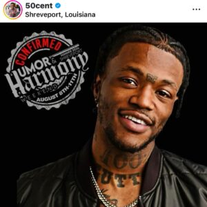 Michael Blackson Instagram - Only @50cent could pull this off because we love this modasucka. Shreveport Louisiana got a treat last night, 4 hrs of comedy from the hottest comics in the game. The beechneega that did the lineup tried to set me up for failure by having go on right after master p and Dababy, but Dave Chapelle told me Mike don’t worry we all rock stars. Sometime we forget who we are so thank you Dave. Best 10 mins performance of my career.