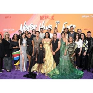 Michael Cimino Instagram - NHIE SEASON 4 PREMIERE!! Last night was so so surreal and I absolutely cannot wait for you guys to see it JUNE 8th!! 
•
•
•
Thank you @sandroparis for letting me pick out my outfit for the premiere ❤️❤️
•
•
H&MU
The AMAZING- @pavyartist