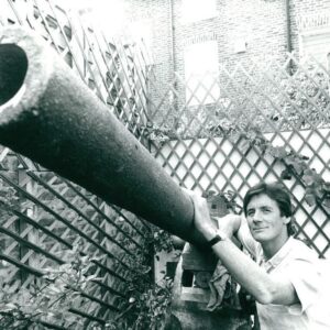 Michael Palin Instagram - In the 1970s I was a director of Shepperton Studios. One of the perks was to bring home props. This was the submarine cannon from the Land That Time Forgot. It just fitted in my back garden! Image: @camerapress_photography