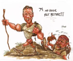Michael Palin Instagram - Not many good things about being 74 but this card from the genius Nate Merritt cheered me up!