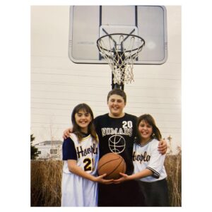 Michael Vlamis Instagram - Happy birthday, Stephy! Working in some pics with Kels because I miss her too and don’t want her to feel left out. Look at us, handling the rock, smiling through this unexplainable photo shoot in the backyard. Did we do this shoot by choice? Were we really that happy? How tall is the rim? Do you think Polaris will give us a brand sponsorship? I need answers! Until then, hope you’re laughing a lot, eating delicious food, and still handling the rock like you did in ‘02. Love, Mikey ❤️