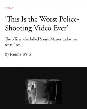 Michaela Angela Davis Instagram - “I rebuke you in the name of Jesus” I believe Sonya Massey saw a demon in her kitchen and I believe that demon saw that she saw him. So he shot her in her eye. Historically US citizens have been conditioned to believe what we hear not what we see, particularly Black folk. And yet Sonya Massey saw him, she saw the demon and called on Jesus, and now we all see him too @jenishawattso writes beautifully, brutally in @theatlantic the Black woman particulars of this police killing of a woman in her home. It is a record, a eulogy and a traumatic prophecy - it will happen again.  Photo: Sonya Massey’s daughter Jeanette, mother Donna   son Malachi (Rashad Taylor /NYT) #SayHerName #SonyaMassey
