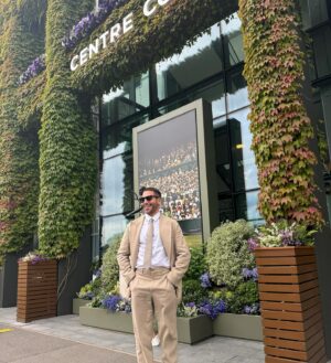 Miguel Ángel Silvestre Instagram - A day to remember. 
Wimbledon 
@rangerover 
🪡 @giorgioarmani