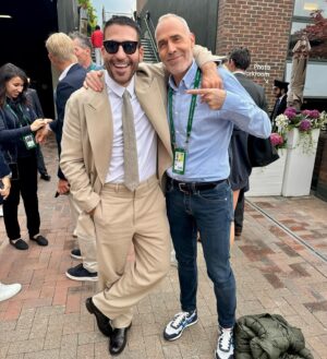 Miguel Ángel Silvestre Instagram - A day to remember. 
Wimbledon 
@rangerover 
🪡 @giorgioarmani