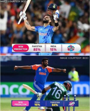 Milap Zaveri Instagram - Jab jab win predictor ne samjha humme kam hai, humne dikhaaya hai ki kitna hum mein dum hai! 🔥💪😍😌 #TeamIndia