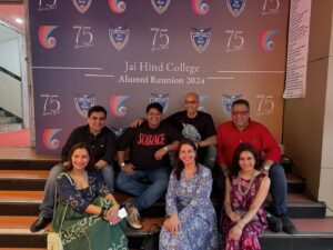 Milap Zaveri Instagram - What an amazing feeling to be back at @jaihindcollegeofficial for the 75th anniversary of the college and the @alumnijaihindcollege get together! 🤩❤️ Meeting old friends and reliving college days! Honestly the best times of our lives! On this stage I wrote my first play and directed for the first time! ❤️