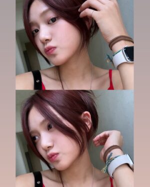 Min-seo Instagram - 머리도 옷도 빨강이자나?🫣❤️