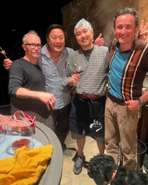 Ming Tsai Instagram - Simply delicious Yakitori from the one and only @yakitoriguy Domo Arigato Chef, Daniel and Oleg & Heather. #totemooishii #therealdeal #authenticyakitori #master #attitudeofgratitude