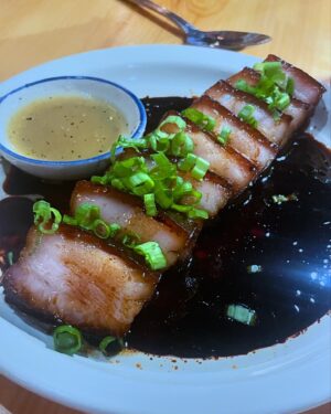 Ming Tsai Instagram - Wow, amazing meal @eatatshan Chef @jarrett_wrisley is the real deal. the Dan Dan noodles and Lamb Noodles were off the hook as was the pork belly and 3 Treasure veg. All super tasty and popping with flavor. Best Asian meal in #bzn. Thanks team as service and vibe are also spot on. #attitudeofgratitude #youarewhatyoueat #asian #chinese #thai Also, congrats on your @beardfoundation nomination as Best New Restaurant in the USA, well deserved!  Thanks for connecting us @pawkhrua