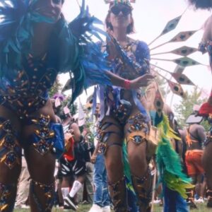 Mishel Prada Instagram - Baby’s first carnival 🦚 

Couldn’t have asked for a better mas band, thank you @tribalcarnival @dirtymedicstoronto for having us. It was truly one for the books, especially because we thought we were just walking a parade and didn’t realize, until a few minutes before, we were going to have to be on actual grand stand stage dancing and performing for judges. Naturally our band won Band of the Year 💅

#caribana #torontocarnival
