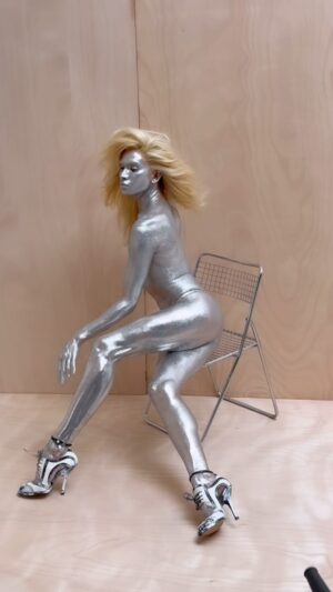 Miss Fame Instagram - What it feels like for a girl @voguescandinavia, one of my most cherished experiences as an artist. Thank you team! Full body biodegradable glitter by @muakatemur | hair @kasperandersenhair | styling @sorenkolborg | heel @maisonmargiela | panty @tuckituppp | set @leomaribo | photographer @marcovanrijt | coordinated by @sunepalner | #Vogue #voguescandinavia #MissFame #copenhagen #Denmark #blondeambition #queer #femme #art