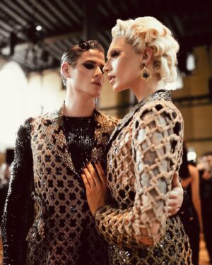 Miss Fame Instagram - Golden hour for@rahulmishra_7. As I Attend my first #rahulmishra #hautecouture collection: The Divine details lit from within, throughout the entire collection. I’m looking forward yo another moment I can wear these extraordinary pieces. Styled by @laurentdombrowicz assist @atelier.fhd | jewelry @begumkhan | pin curl prep @parizhair | PR @brunomichel75 #MissFame #MissFashion #MissFashion #Paris