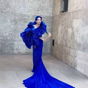 Miss Fame Instagram - Super sonic - Vivid dreams @robertwun. An outstanding collection of fantasies that release you to the elements and beyond our stratosphere. Styled by @timothegrandchavin assisted styling @fantinheiberg | custom color and wig style @parizhair | wearing @robertwun  #hautecouture | photo 1-3 @fabrisflorencia | last photo @monsieur.alpha.photo #MissFame #Missfashion #Paris #robertwun