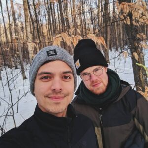 Mitchell Moffit Instagram - Enjoying the last bits of winter with boi ❄️(◡‿◡)❄️