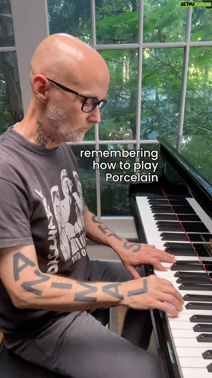 Moby - 97.9K Likes - First step in getting ready to tour is remembering how to play my songs...today: Porcelain.