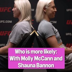 Molly McCann Instagram - Who is more likely: with @meatballmolly and @shaunabannon_ 🫣🤣

#UFC304 | 1AM | LIVE on TNT Sports 1 and discovery 