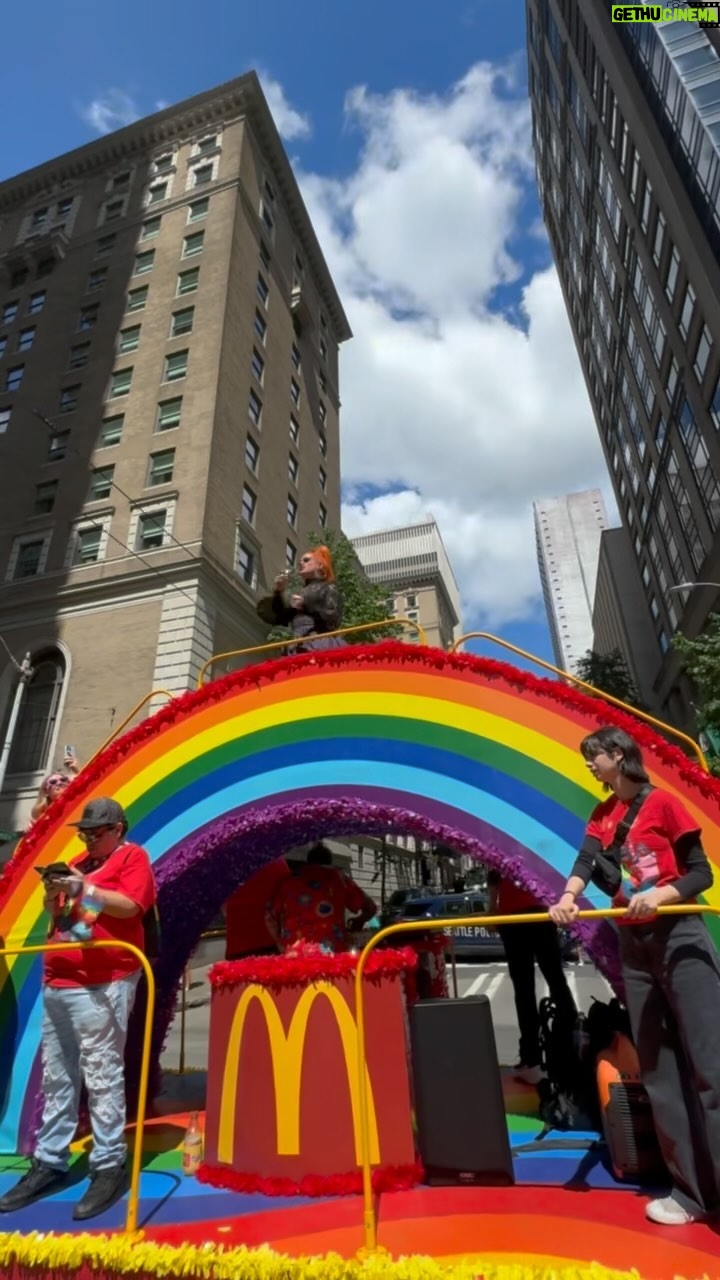 Morgan McMichaels - 1.6K Likes - Had the best time #livinmypride with @mcdonaldswesternwa at Seattle Pride yesterday❤️ It was such an honor to meet so many of you and celebrate with all of you living your truth! AND we ended the day at the McDonald’s Fry Truck where all the proceeds go towards supporting @seattlepride Fest! So much love for everyone who came out to celebrate yesterday🌈 #Ad
