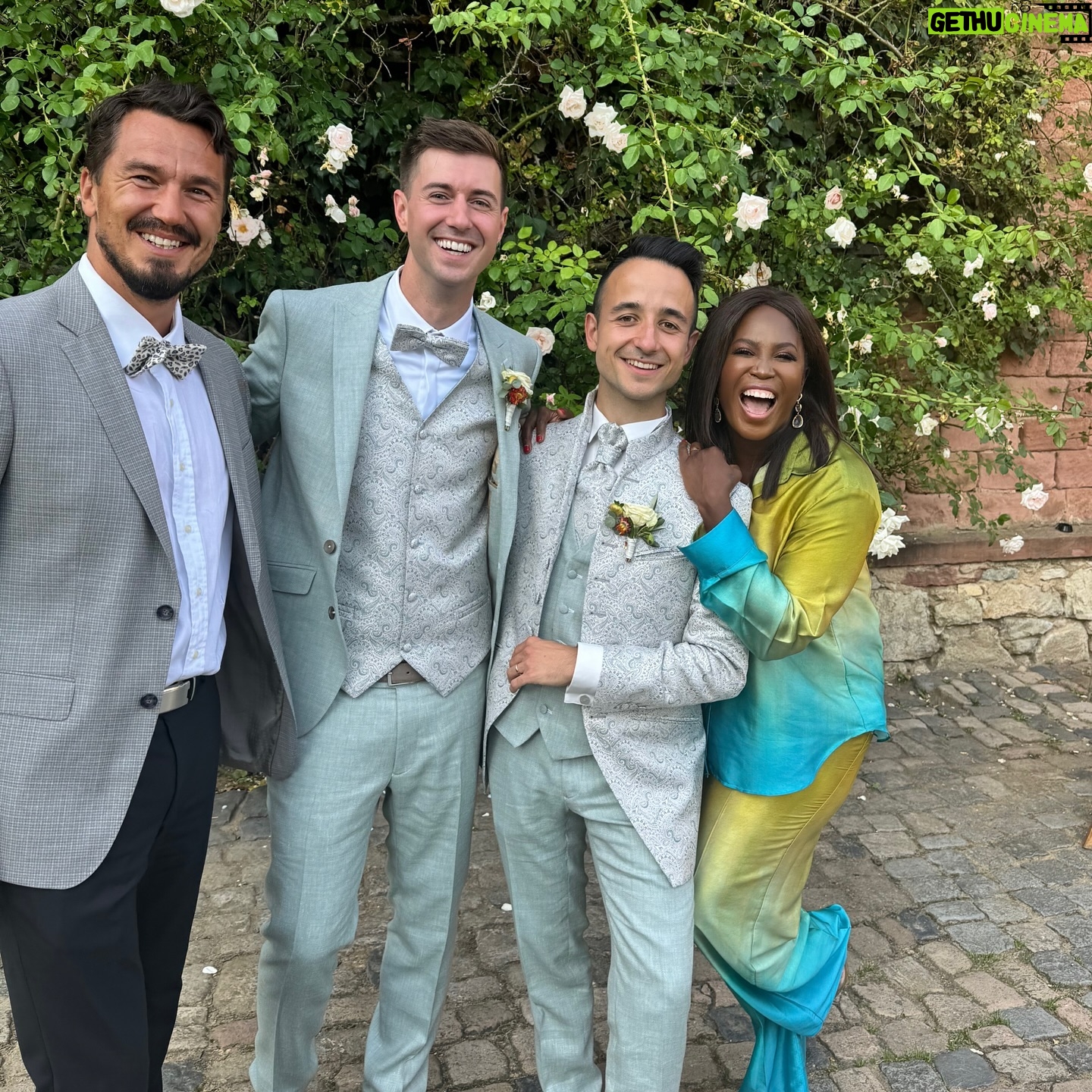 Motsi Mabuse - 14.2K Likes - Wedding vibes 💚💚💚Nope not in Italy 🇮🇹 but the best weather possible and best summer vibes !!! Congratulations @enzo_greco and @felixpetri on your wedding day!!! @enzo_greco we appreciate you and really happy we could be here on your special day ❤️❤️❤️❤️. Einschulung und Hochzeit ☑️!!!! Happy Weekend! #weddingvibes #summerwedding