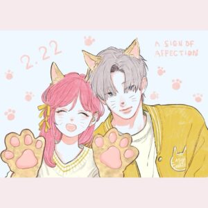 Nachiyan Instagram - #😺
#ゆびさきと恋々 
#イラスト