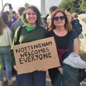 Nadia Whittome Instagram - Solidarity is the antidote to the far-right’s poison. 

We came together in our thousands and outnumbered them across the country.

This isn’t job done but, in a terrifying week for our communities, last night gave me hope. The fascists will be defeated ✊🏽