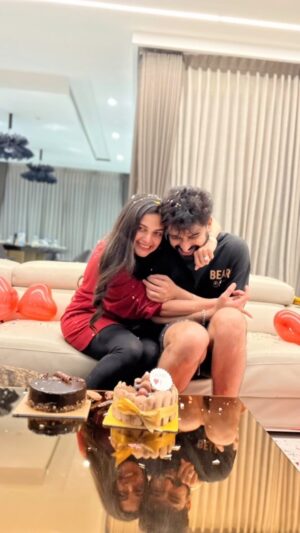Naga Shaurya Instagram - Celebrating one year with this absolutely adorable character who’s everything I could ever wish for.🎉
Here’s to us, embracing each other tightly through every situation. 🥂
Thanks for all the wishes pouring in🧿🤗🖤
#letsgoshaan