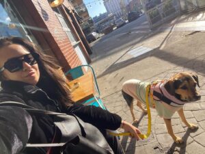 Naiara Awada Instagram - Disfrutando al sol con mi mejor compañía 
Mi bebé perro . Cu en @hausbrot_madero