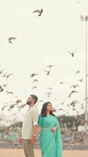 Nakshathra Nagesh Instagram - These lines and you ❤️ #nakshufoundherRagha and she cherished him. You mean the world to me papa. 

Thank you Harana for all that you do for us 🫶🏼🫶🏼 

Felt like a #preweddingshoot all over again! 
#marina