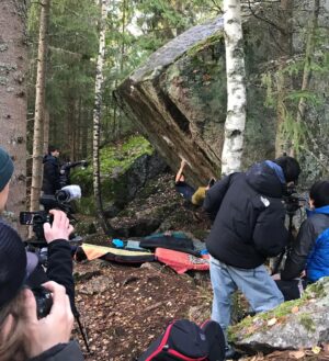 Nalle Hukkataival Instagram - Was motivating to see a couple of Japan’s strongest in action on Burden of Dreams today @saruzaemon9 @ryohei_kame. And equally impressive to see the accurate reproduction holds they’ve been training on! Rad to see technology enabling new things and ways in climbing. Wish Toru and Ryohei best with their efforts on Burden! Gamba!💪👍 @blackdiamond @lasportivagram