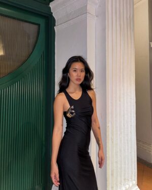 Naomi Yeo Instagram - last friday night 😗🍸 

also @coperni you made the perfect dress for this scorpio ✨