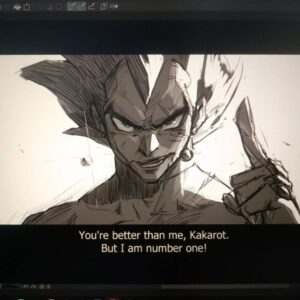 Nas Pasha Instagram - Vegeta admitting Goku was the best in the Majin Buu saga was probably my single favourite moment in DBZ. 

But he ain't a bitch, and there's a new king on the block. Look out, Goku!

#LEGENDADragonBallTale #vegeta #sketch #dragonballz