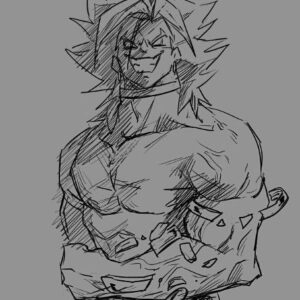 Nas Pasha Instagram - #sketch break.  Some #broly for a Wednesday.  #dragonballz #art #boss