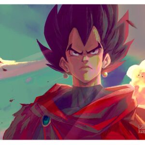Nas Pasha Instagram - Dezaki-style painting from last night's stream.  Got much to learn.  This was a fun attempt.  https://www.twitch.tv/agentmysterymeat .  Might stream a bit more of these sessions.  #dragonballz #vegeta #ドラゴンボールz #digitalpainting