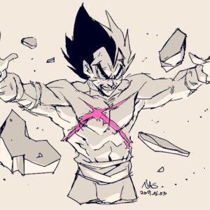 Nas Pasha Instagram - "COME AT ME, BROV!" Here's to a weekend earned. #sketch #rkgk #dragonballZ #vegeta #LEGENDaDragonBallTale
