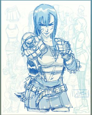 Nas Pasha Instagram - Romancing the thought of playing #ffviiremake for a while now.  This'll have to tie me down till then.  Been wanting to draw her for about 20 years now,  haha.  #tifalockhart #sketch #rkgk #ffviitifa